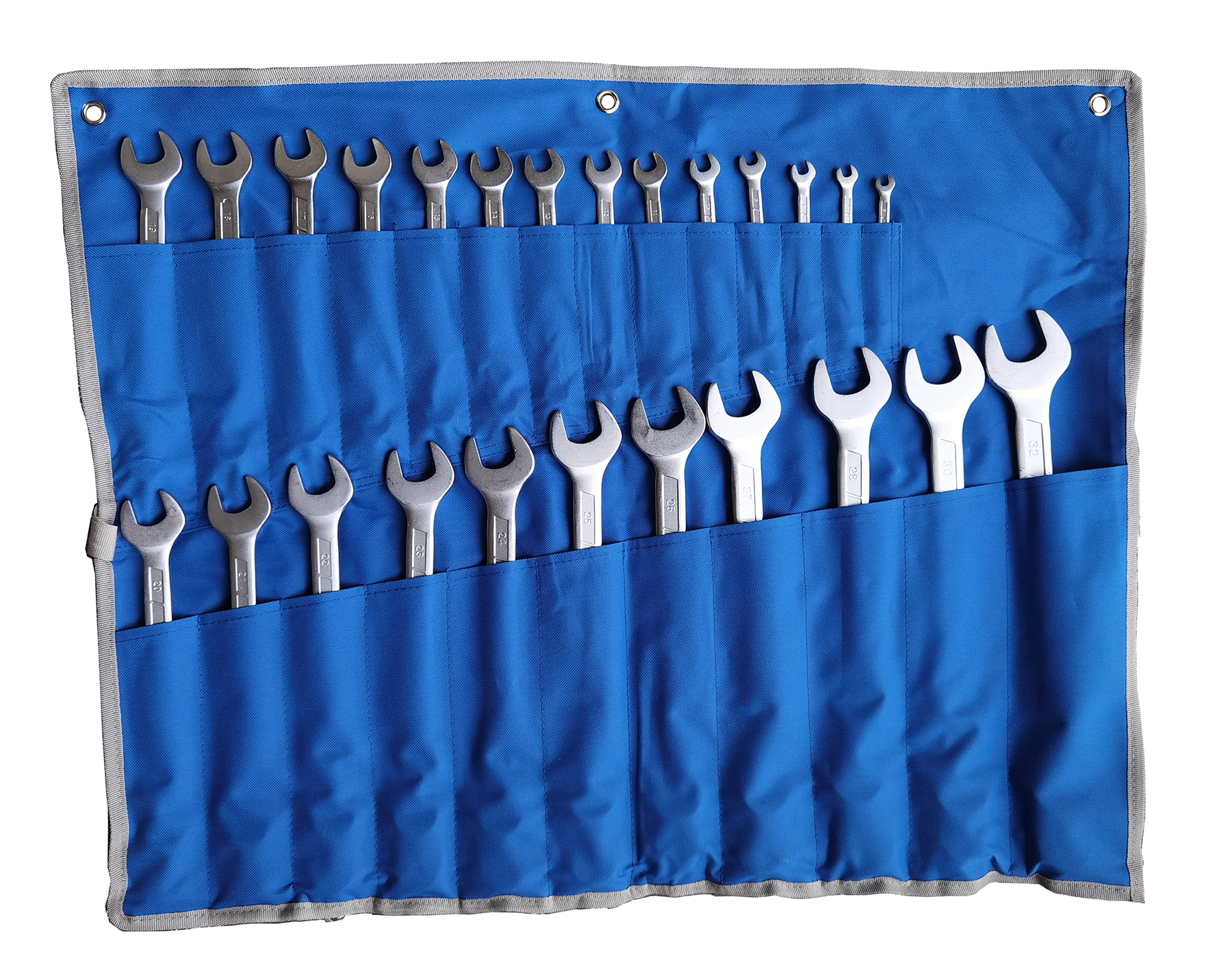 Toolux German DIN Cr-V Hi-Torq Thin Wall Combination Ring Open Spanner Wrench Set