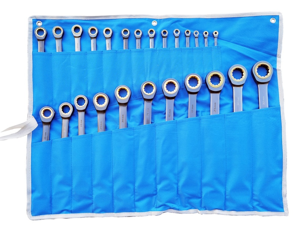 Cr-V Ratcheting Ratchet Combination Ring Open Spanner Gear Wrench Set:7pc/8pc/12pc/14pc/25pc