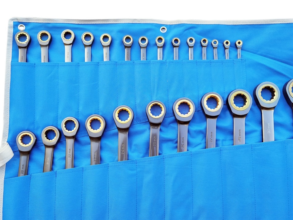 Cr-V Ratcheting Ratchet Combination Ring Open Spanner Gear Wrench Set:7pc/8pc/12pc/14pc/25pc
