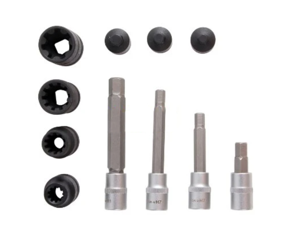 11pc Brake Caliper Socket & Bit Set for Audi BMW Mercedes-Benz Porsche VW