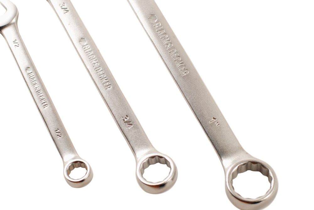 30pc Combination Wrench Spanner 6-24mm+1/4"-1" Metric SAE Set