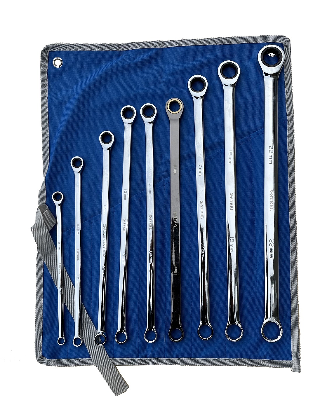Cr-V Aviation Extra Long Ratchet Gear Spanner Wrench Set