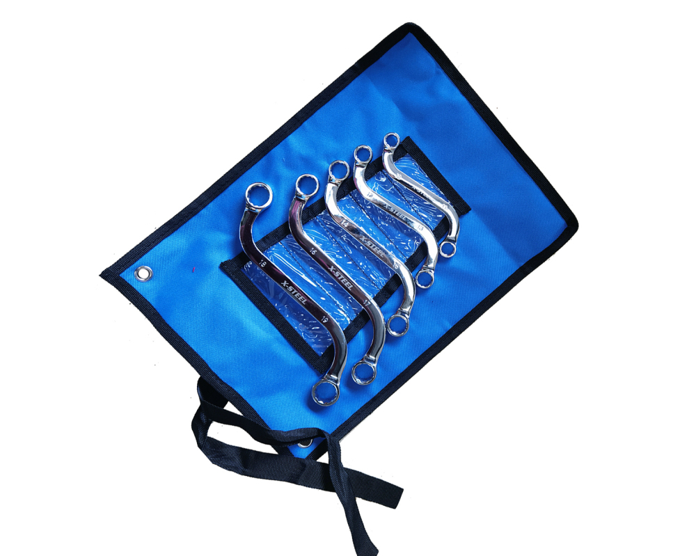 5pc S Type (Obstruction) Ring Spanner Wrench Set:10x11,12x13,14x15,16x17,18x19mm