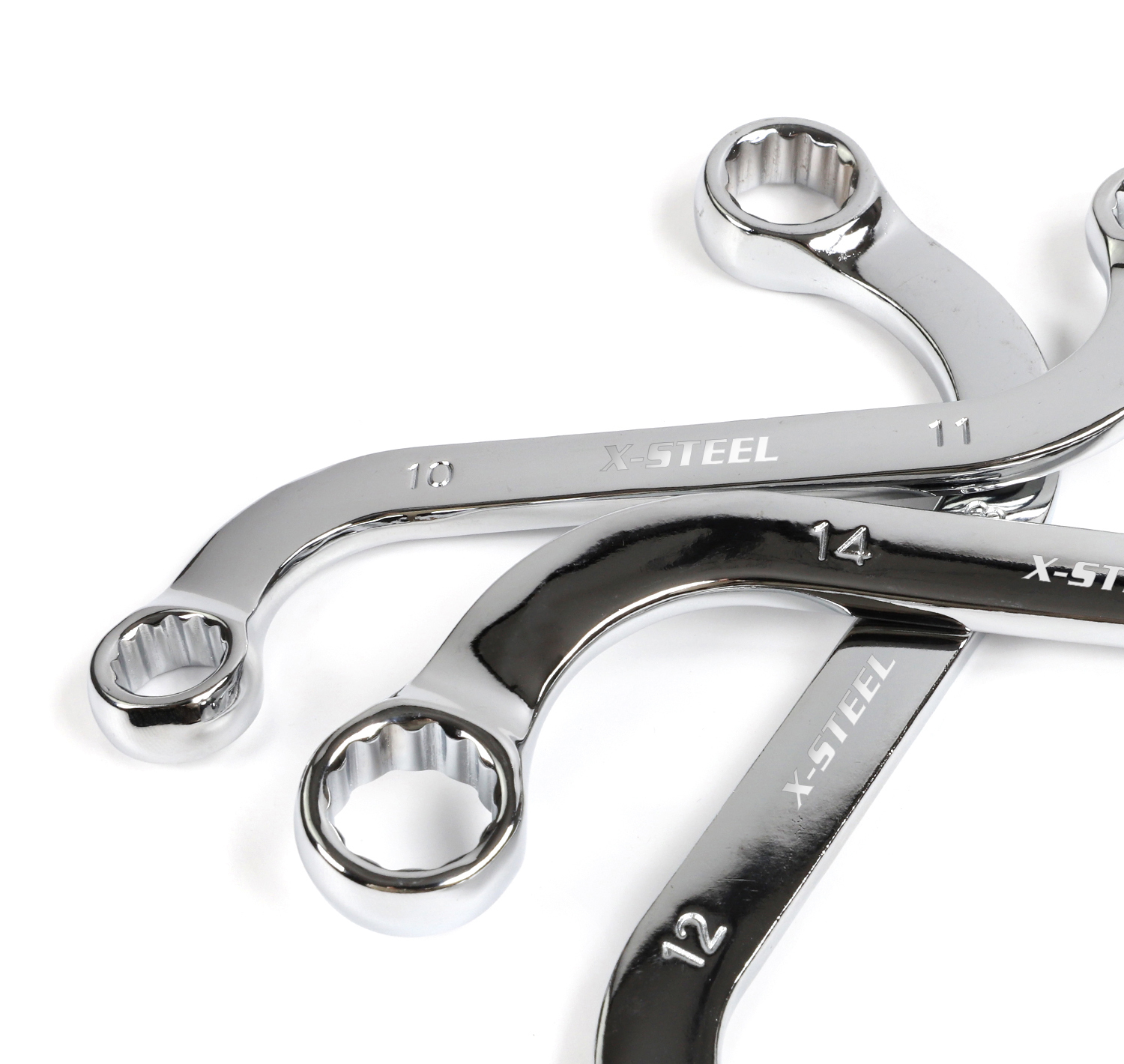 5pc S Type (Obstruction) Ring Spanner Wrench Set:10x11,12x13,14x15,16x17,18x19mm