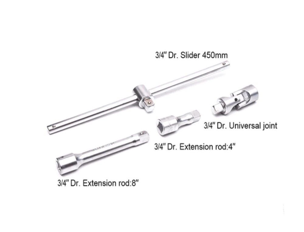Harden 510827 27pc 3/4" Dr. 12PT Double Hex 19-60mm Socket Set
