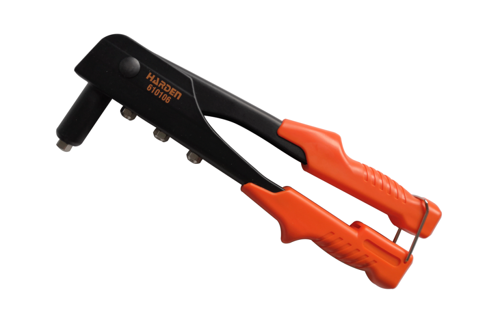10.5"/260mm Hand Riveter Gun Rivet Pliers 45mm Long Nose 4 Nozzle Fit 2.4,3.2,4.0,4.8 Rivets