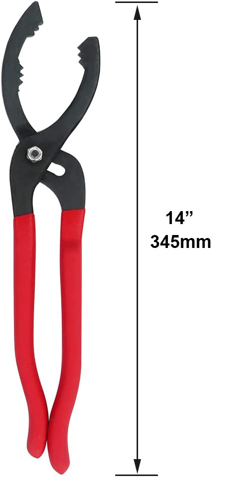 Cr-V 5 Slip Joint Oil Filter Wrench Locking Pliers 14"/345mm 40-195mm Grip Cap.