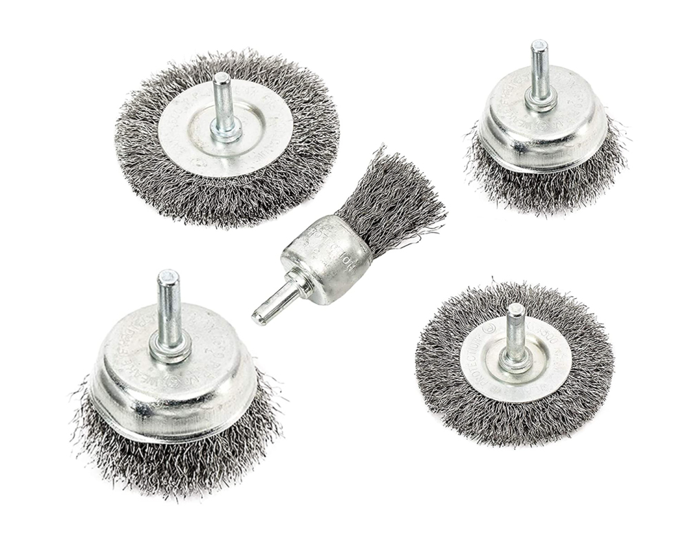 5pc Wire Brush Scraper Set 6.35mm Shank