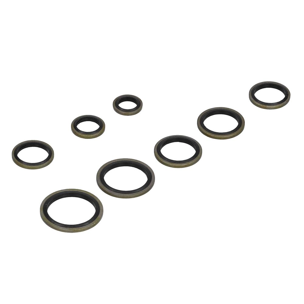 150pc Bonded Washer Metal Rubber Oil Drain Plug Gasket Fit Combined Sealing Ring Assortment Kits