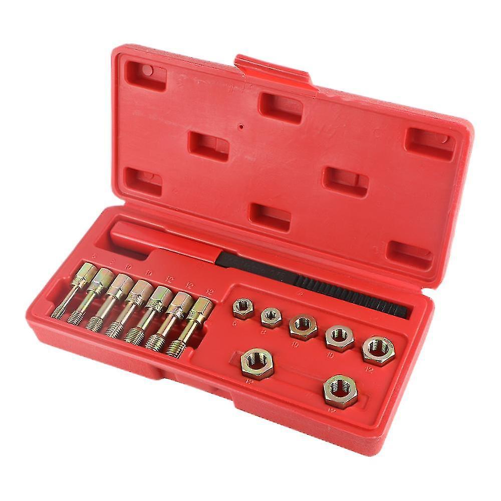 15pc Metric Thread Chaser Set Universal Taps & Dies Rethreading Restorer File Tool