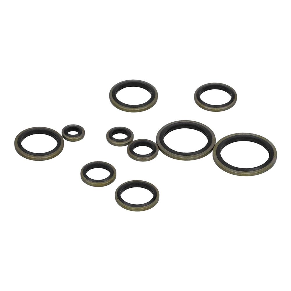 150pc Bonded Washer Metal Rubber Oil Drain Plug Gasket Fit Combined Sealing Ring Assortment Kits