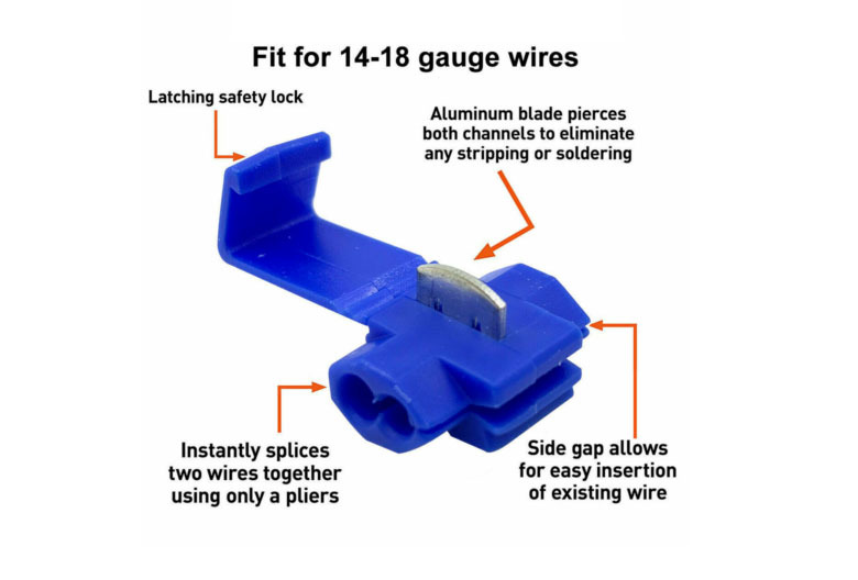 70pc Quick Splice Snap Lock Wire Terminal Cable Joiner Red Blue