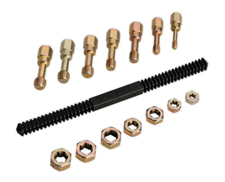 15pc Metric Thread Chaser Set Universal Taps & Dies Rethreading Restorer File Tool