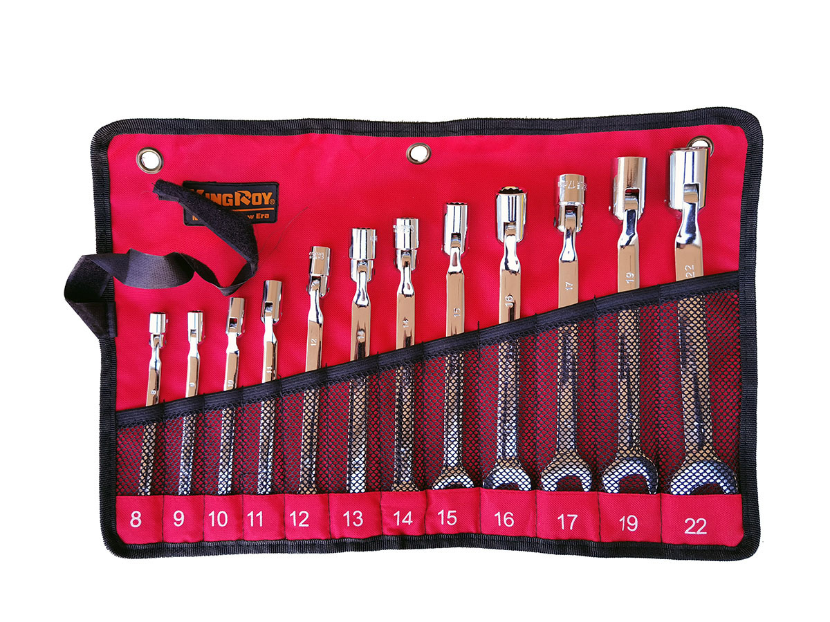 Hinged Swivel Flex-Head Socket Saltus Wrench Open End Scaffolder Spanner 8-22mm