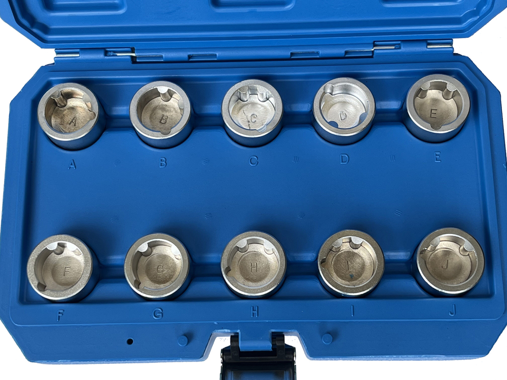10pc Locking Wheel Nut Remove Socket Set for Land Rover Defender  Discovery