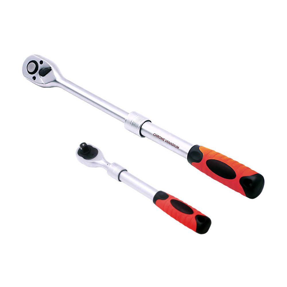 3/8" Dr. Extendable 225 to 325mm Long Telescopic 72 Teeth Ratchet Socket Drive Handle