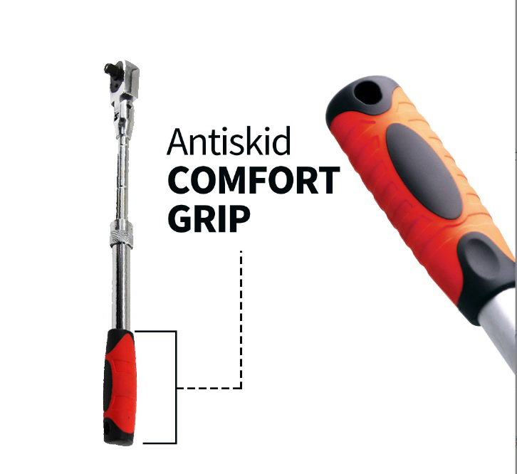 Flex Head Extendable Long Telescopic 72 Teeth Ratchet Socket Drive Handle
