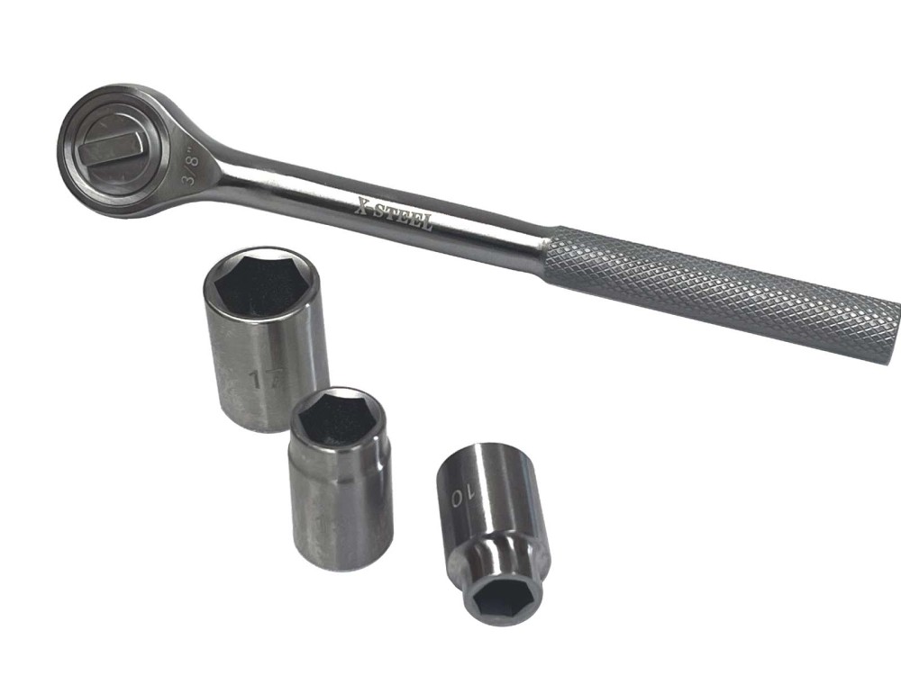 304QF INOX Stainless Steel 3/8" Dr. Socket or Ratchet Driver Handle