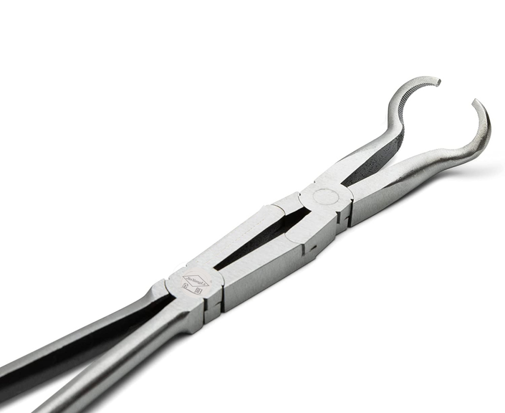 13" Double Joint Extra Long Reach Nose Pliers Twist Collar Lock Thinner Profile for Tight Area