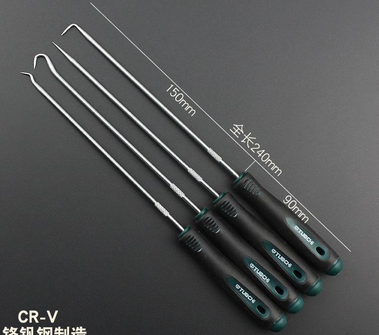 4pc Hook & Pick Set Scribe Seal Puller O Ring Remover