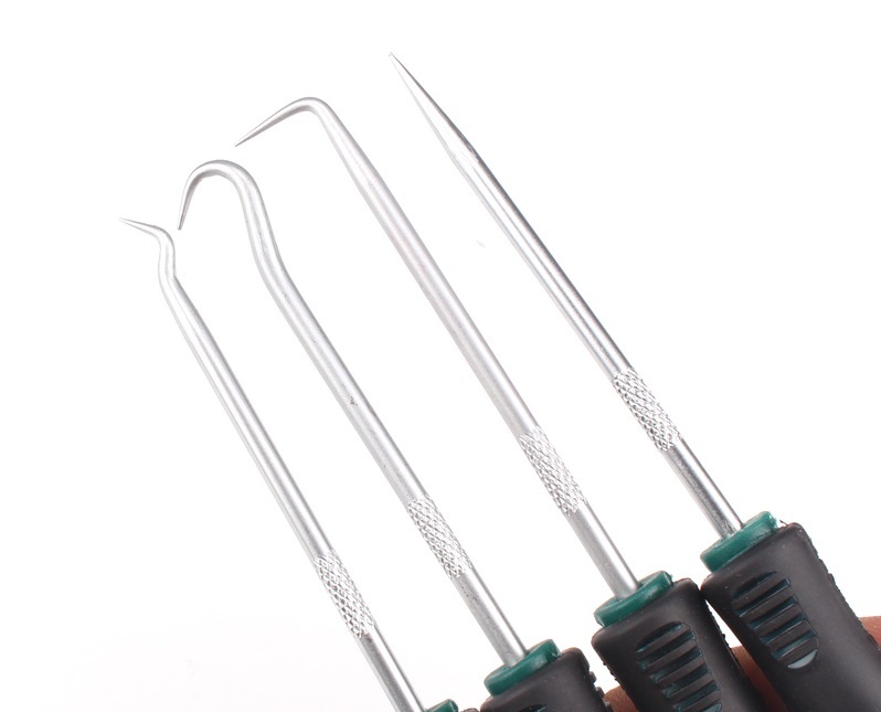 4pc Hook & Pick Set Scribe Seal Puller O Ring Remover