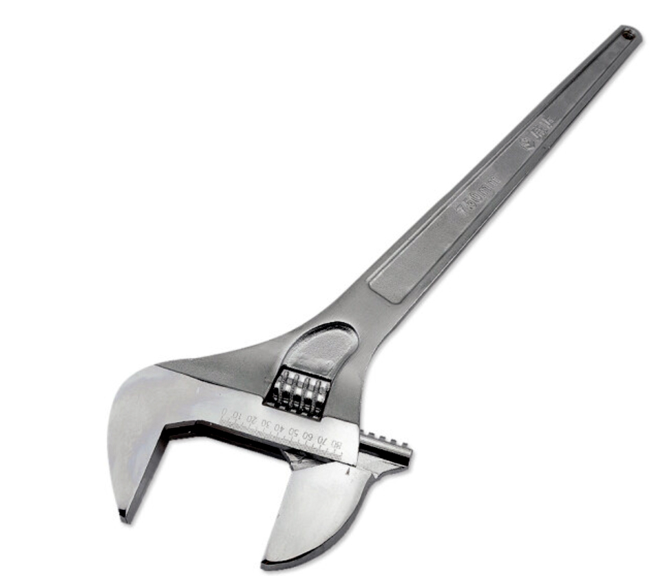 30"/770mm 90mm Jaw Tip-End Adjustable Wrench Shifter Drop Forged All Super Alloy Steel