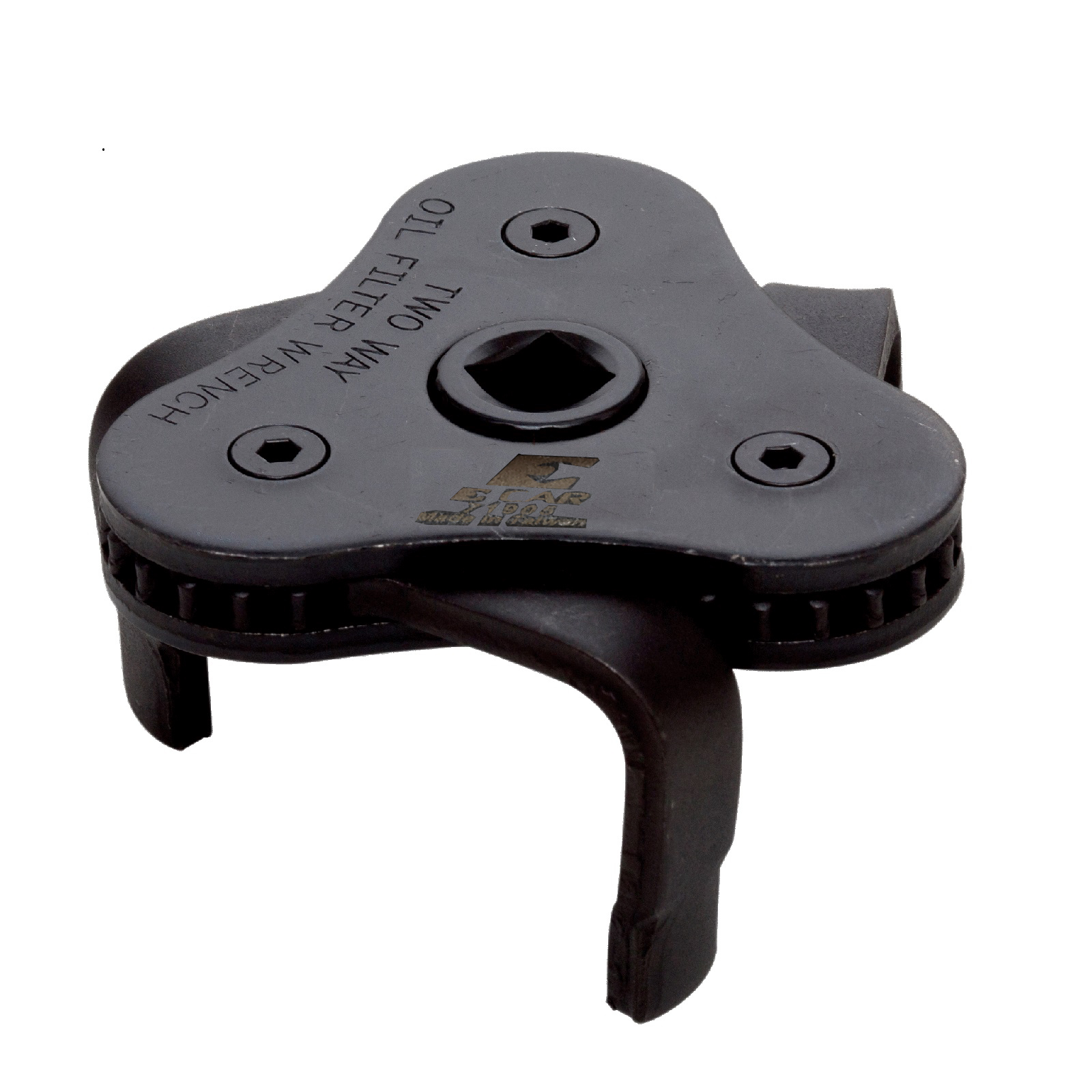 E-CAR Taiwan 1/2" Dr. 2-Way 3 Flat Legs Adjustable Oil Filter Wrench 63-102mm Dia