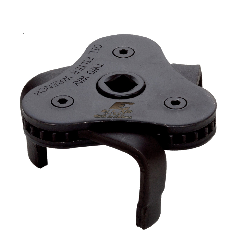 E-CAR Taiwan 1/2" Dr. 2-Way 3 Flat Legs Adjustable Oil Filter Wrench 63-102mm Dia