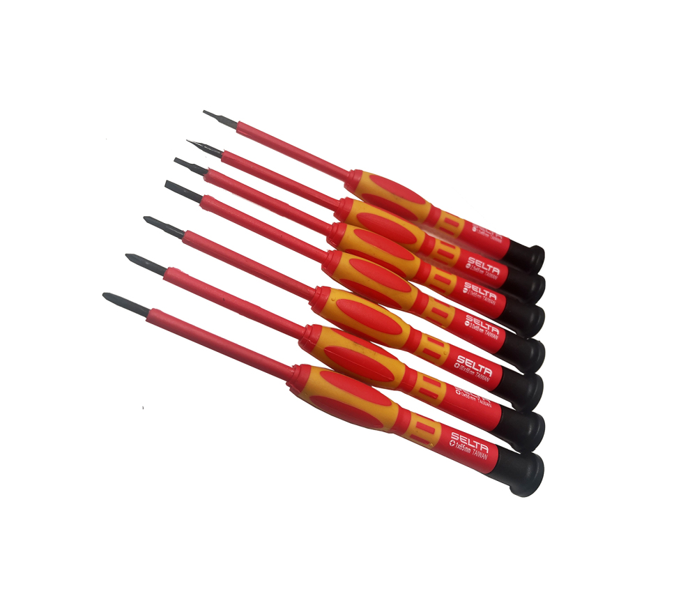 Selta Taiwan Insulation VDE 65x165mm 7pc High Precision Screwdriver Tool Set