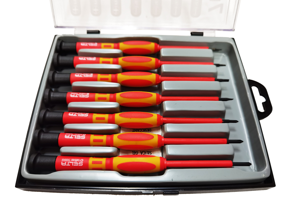 Selta Taiwan Insulation VDE 65x165mm 7pc High Precision Screwdriver Tool Set