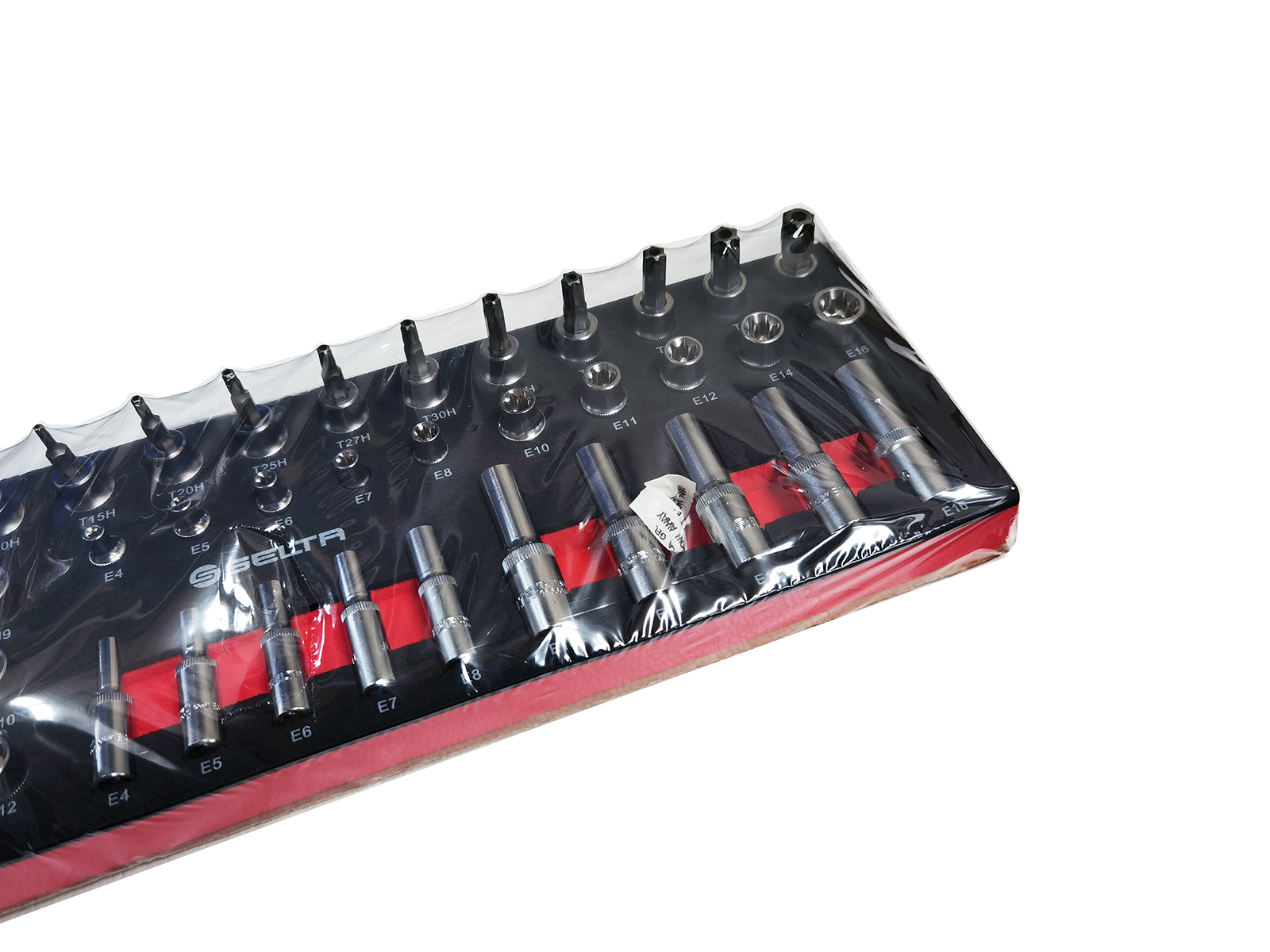 Selta Taiwan 38pc E-Star Female Torx & Spline Socket Bits Set in Tray