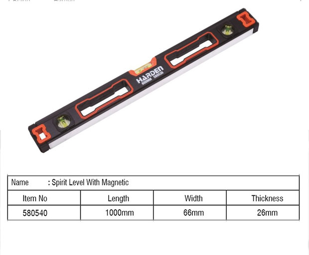 40"/1m Magnetic Spirit Level for Helping Set Up Align Adjust Ferrous Structural
