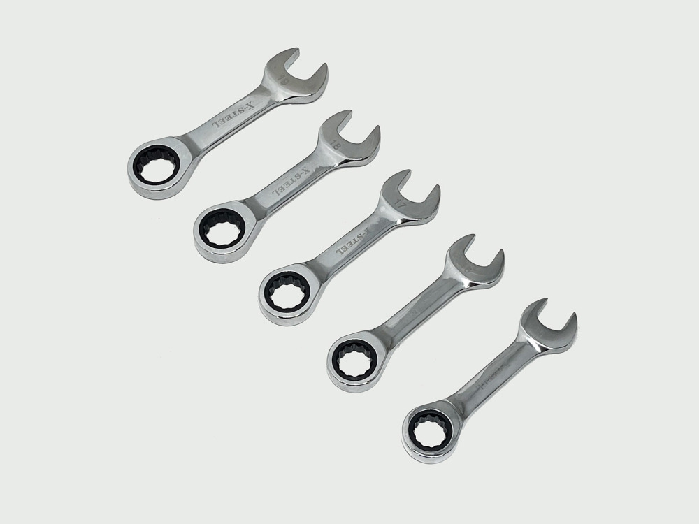 Expert Cr-V Stubby 72T Ratchet Combination Ring & Open Spanner 8-19mm Individual