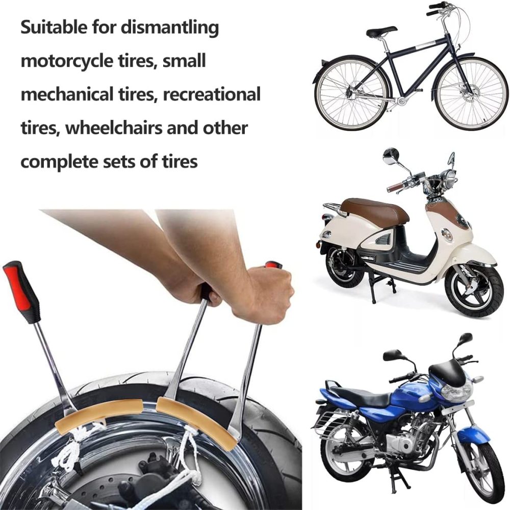 280mm 11" 3pc Tire Spoon Lever Motorcycle Tyre Repairing with Rim Protector