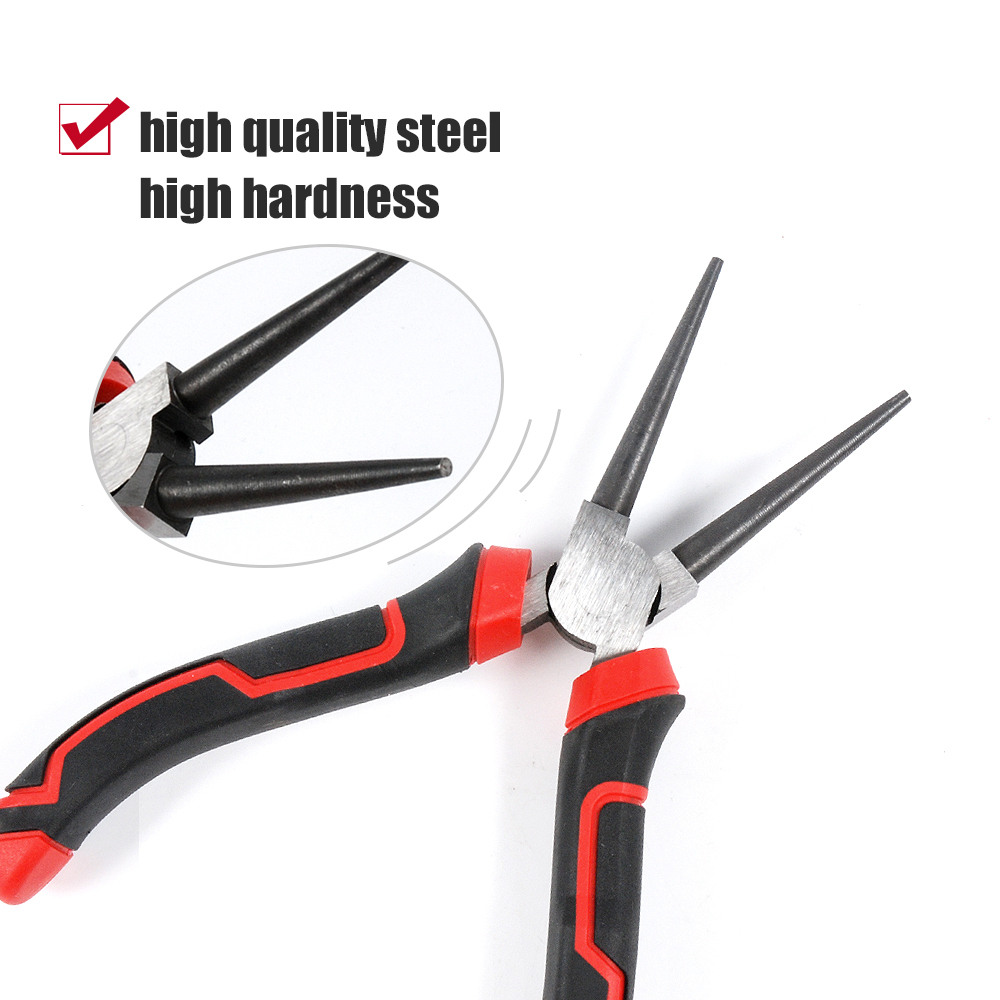 Expert 6"/165mm Round Nose Pliers Wire Loops Bending Wrapping Jewelry Tool