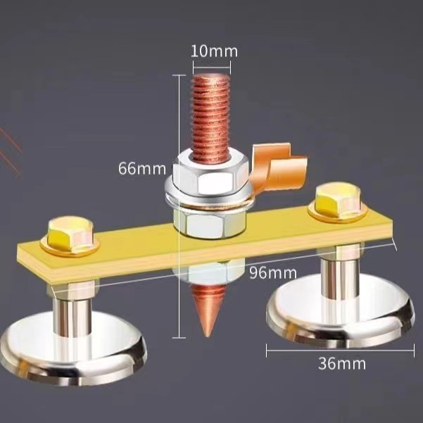 Magnetic Grounding Clamp Holder Welding Support Strong Magnet Head Copper Tail