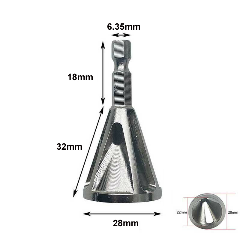 External Deburring Chamfer Burr Remove Tool Hex Shank Quick Change Drill Bit