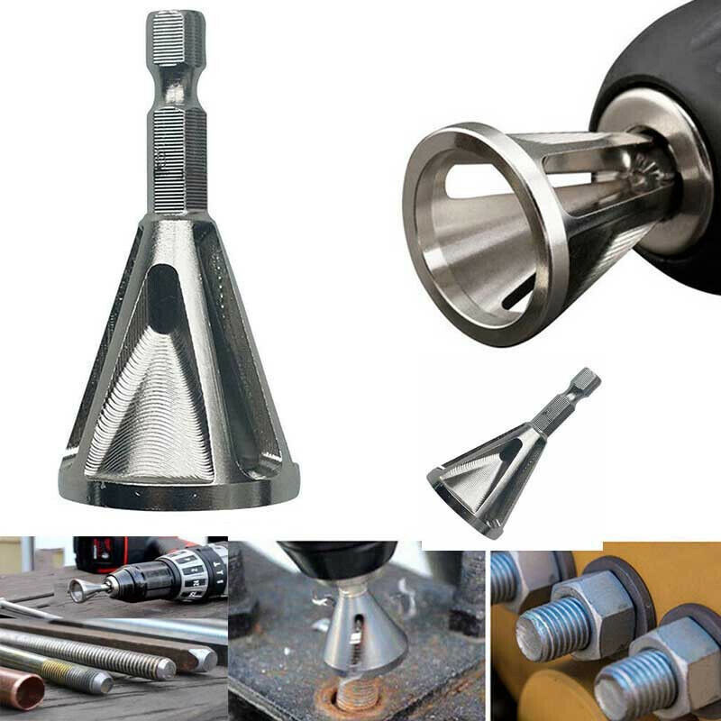 External Deburring Chamfer Burr Remove Tool Hex Shank Quick Change Drill Bit