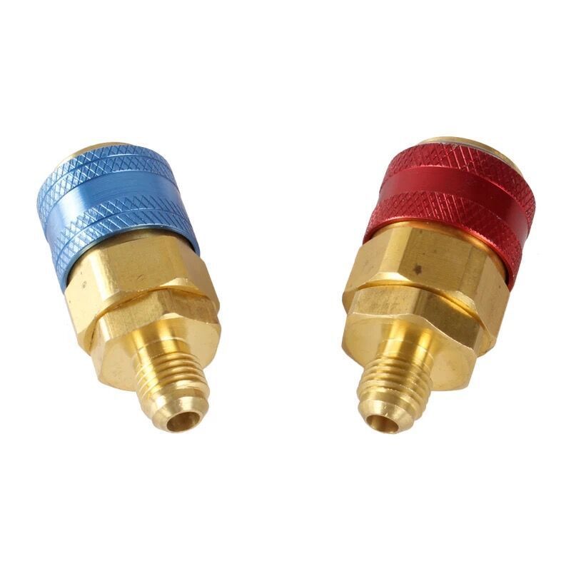 A/C R134A R12 Quick Connector Adapter Coupler Auto Manifold Gauge Low/High HVAC