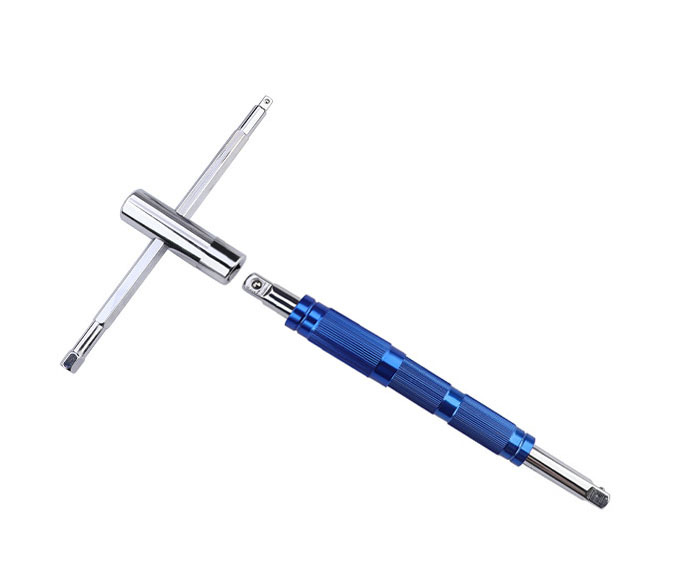 Energy Saving 4-in-1 1/4"+3/8"+1/2" Dr 325mm Length T Type Socket Drive Handle Spinner Bar