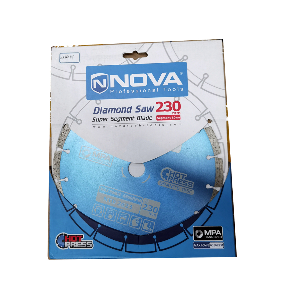 Nova 230x22.2x2.5mm Hot Pressed Segment Diamond Saw Blade Marble Tile Cut Wheel