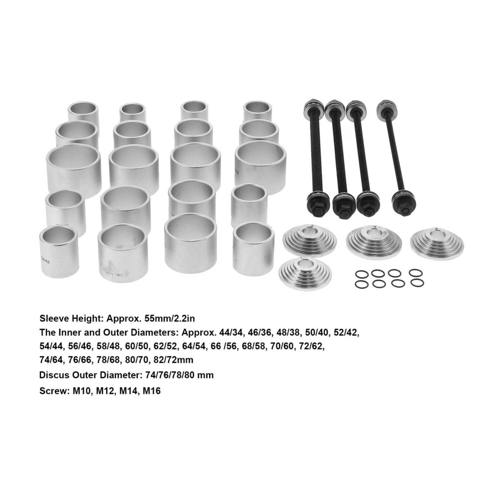 28PC Master Press & Pull 44/34-82/72mm Sleeve Kit Remove Bearings Bushes Seals