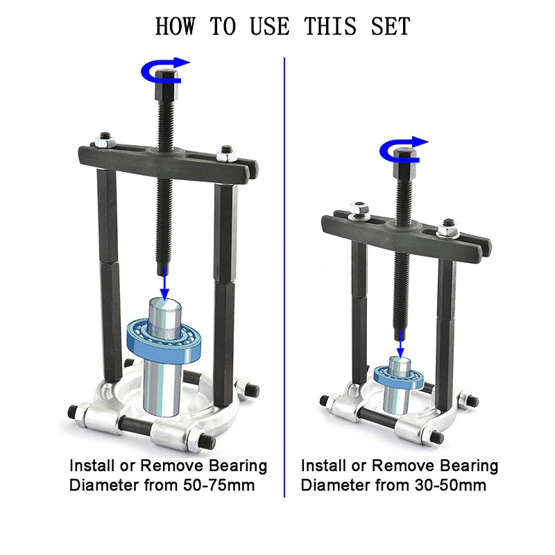14pc Double Mechanical Bearing Separator Puller Remover