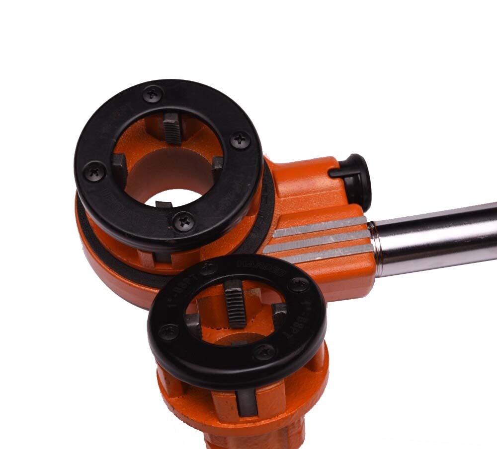 9pc Ratchet Die Stock Pipe BSPT Threader Kit Die head Size:1/4"-3/8"-1/2"-3/4"-1"-1.1/4"