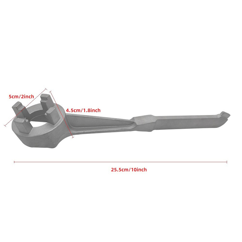 5-in-1 Bung Wrench Aluminum Gallon Drum Barrel Opener Tool: for 10 15 20 30 55 Gallon