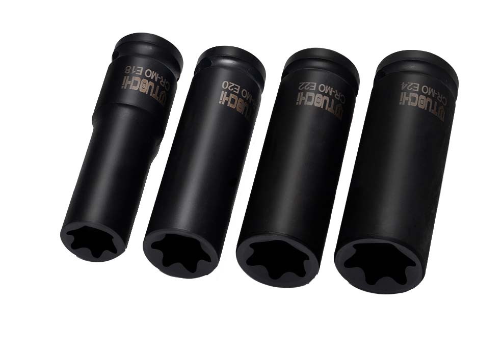 10pc 1/2" Dr Deep Impact E-Star Female Torx Socket E8-10-11-12-14-16-18-20-22-24