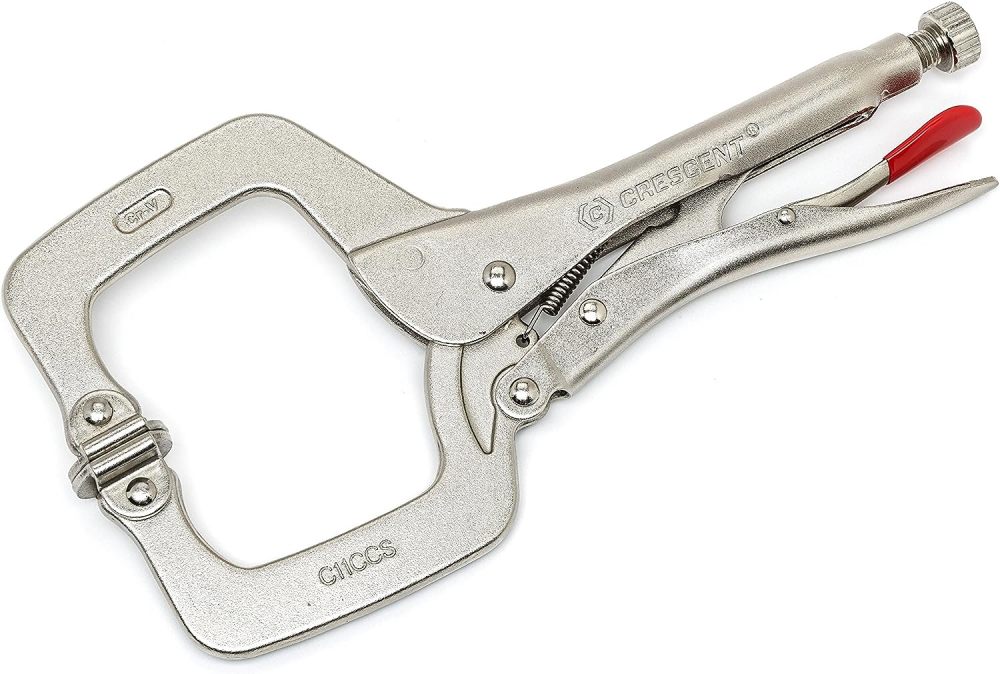 Crescent 11"/280mm Cr-V C-Clamp Welding Vice Locking Pliers with/without Pad