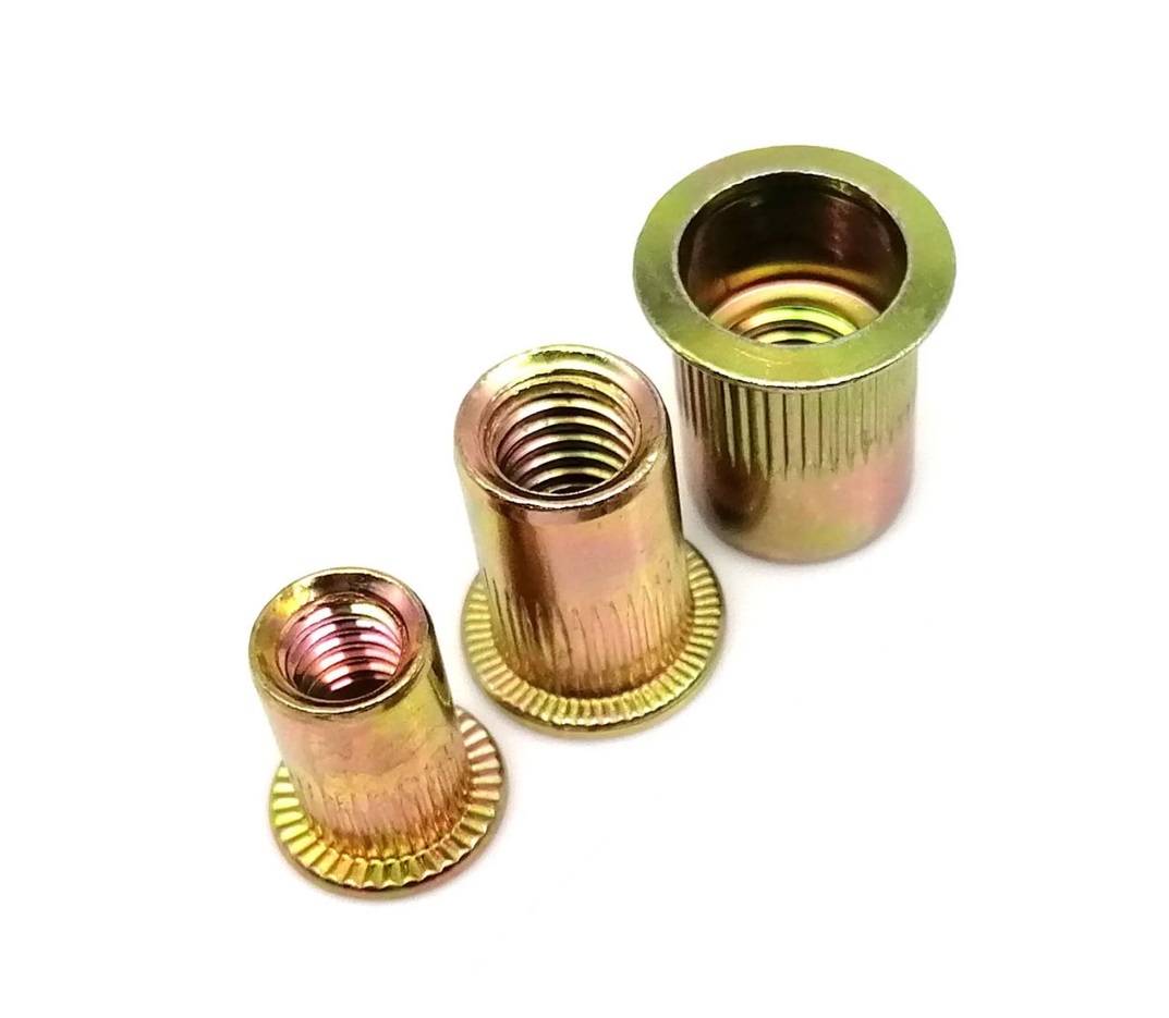 165pc M3 M4 M5 M6 M8 Rivet Nut Flat Head Thread Rivet Nutsert Cap Assortment Kit