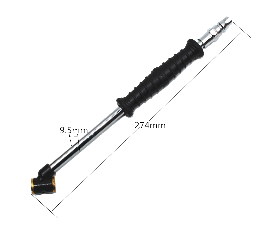 11" Double Head Valve Auto Car Tire Tyre Air Chuck Inflator Hose