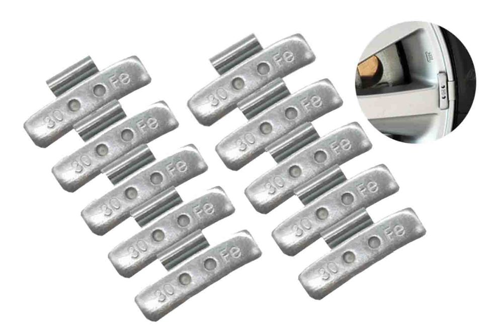 10pc-pack Steel Rim Car Clip On Wheel Balance Lead Weights